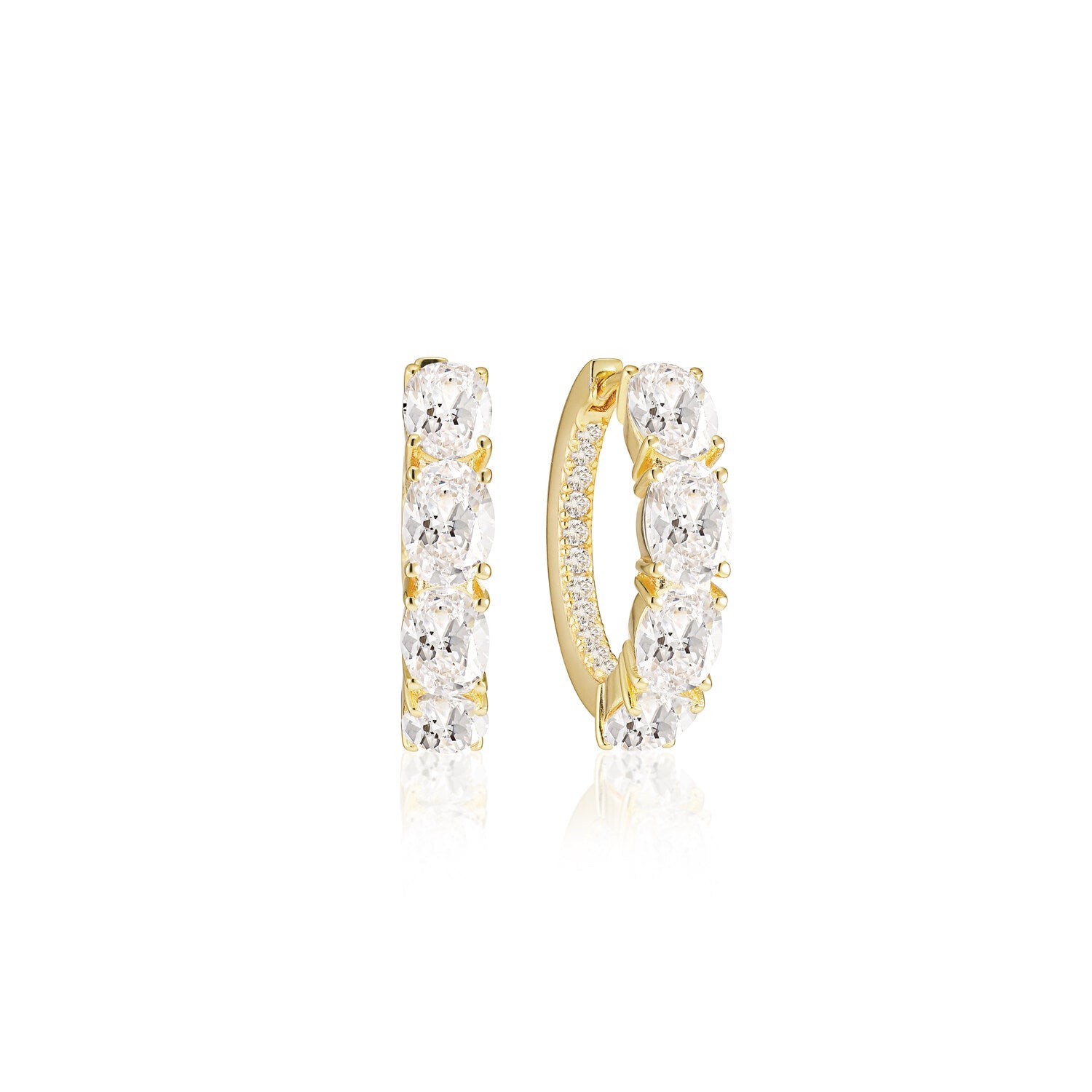 18K gold plated | White