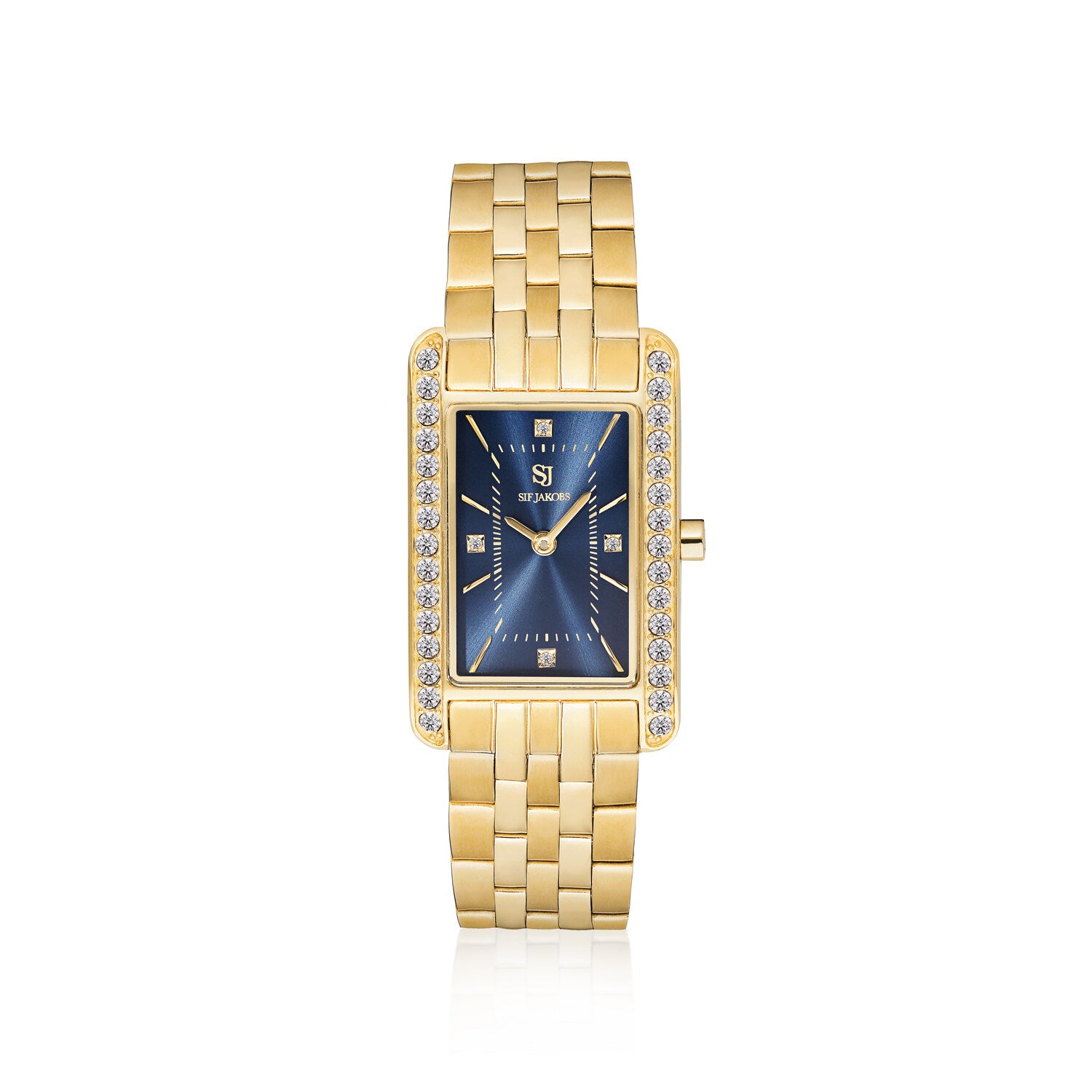 Stainless steel gold | Dark Blue dial