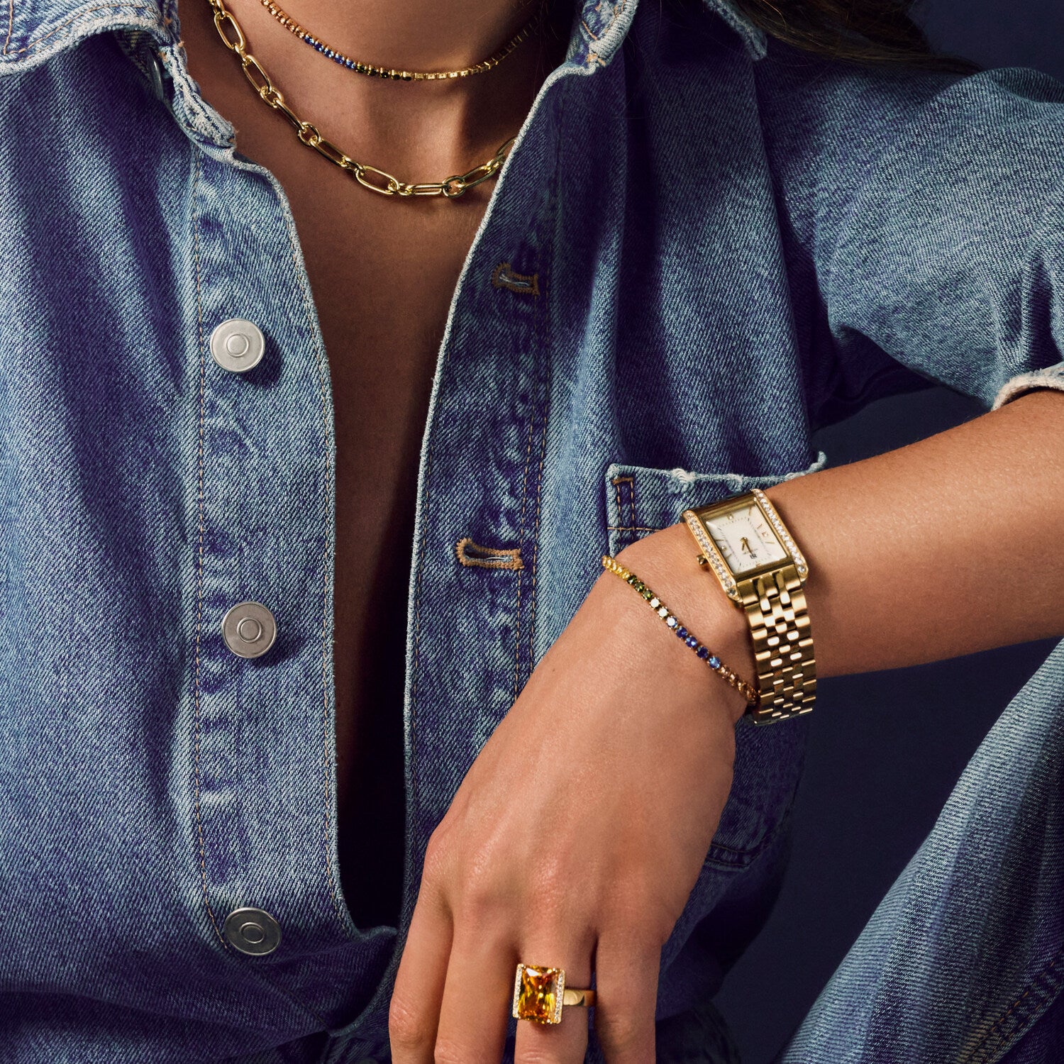 Stainless steel gold | Mother of pearl dial