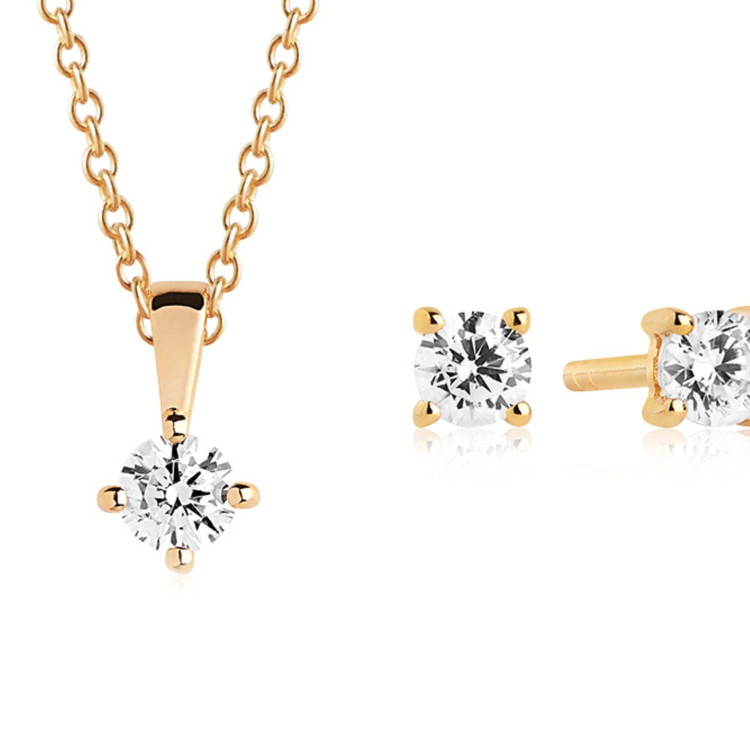 18K gold plated | White