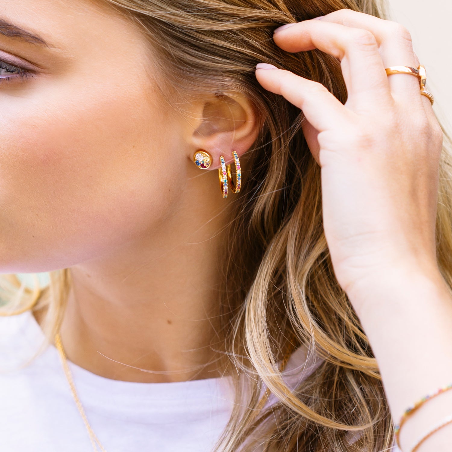 18K gold plated | Rainbow | Grande