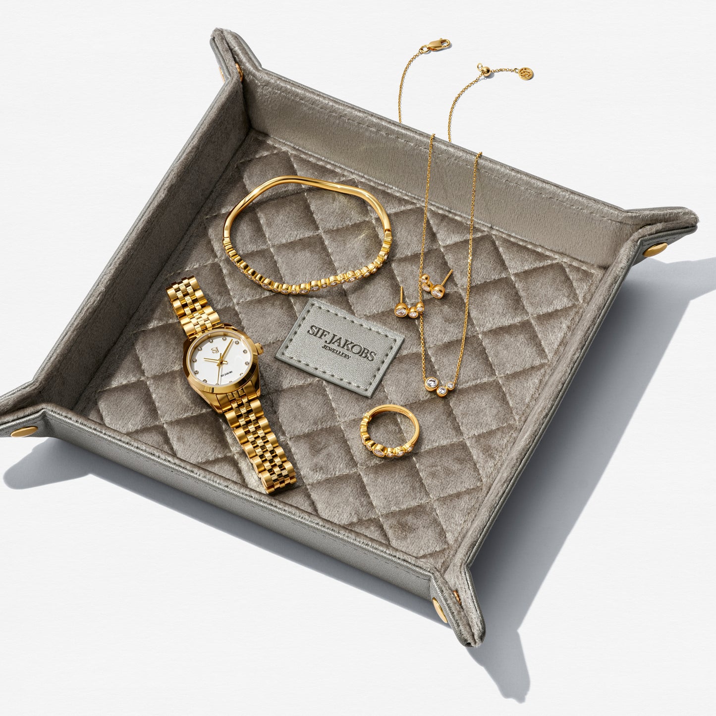 Jewellery Tray Grande Golden Grey - Sif Jakobs Jewellery