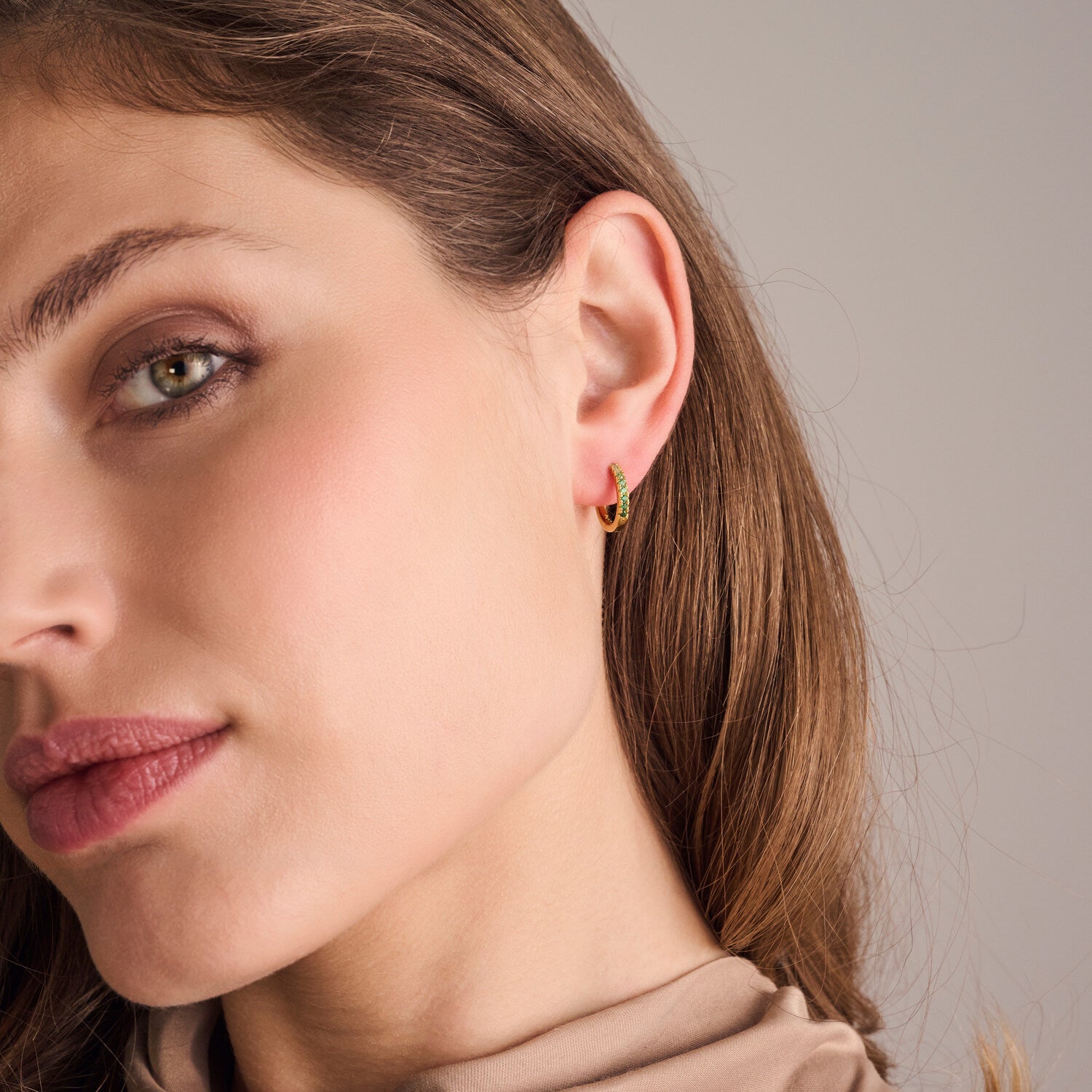 18K gold plated | Green | Medio