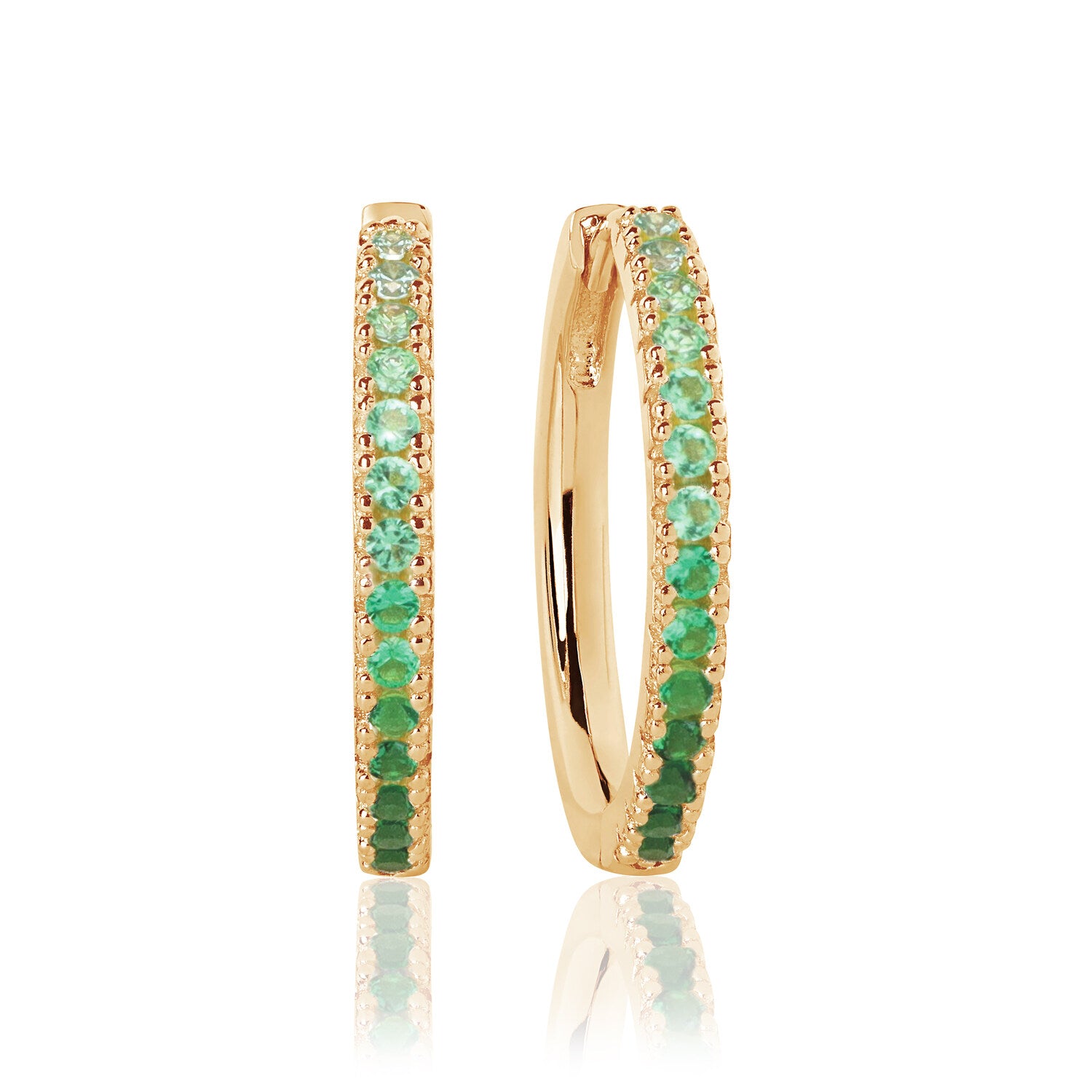 18K gold plated | Green | Grande