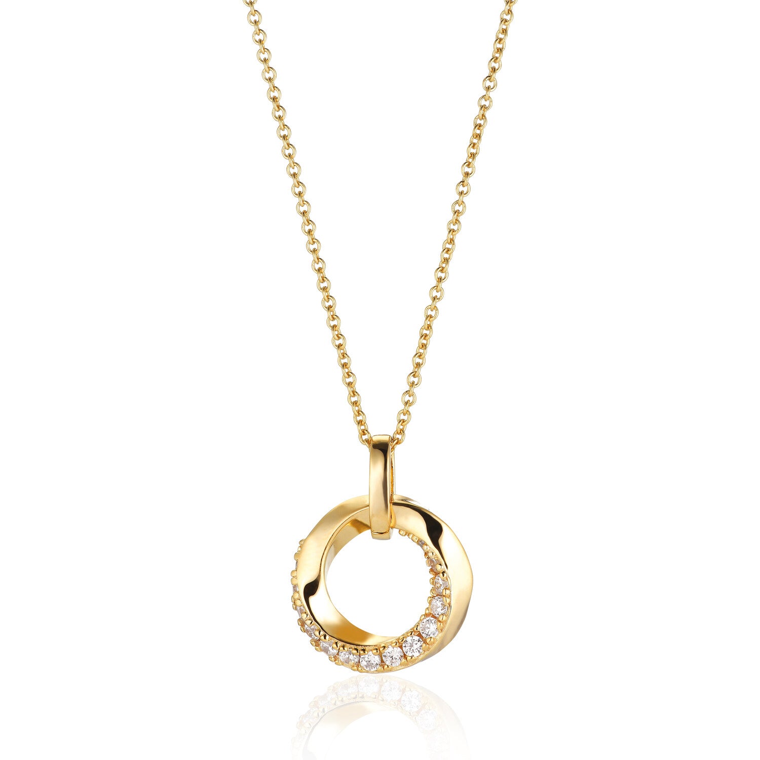 18K gold plated | White