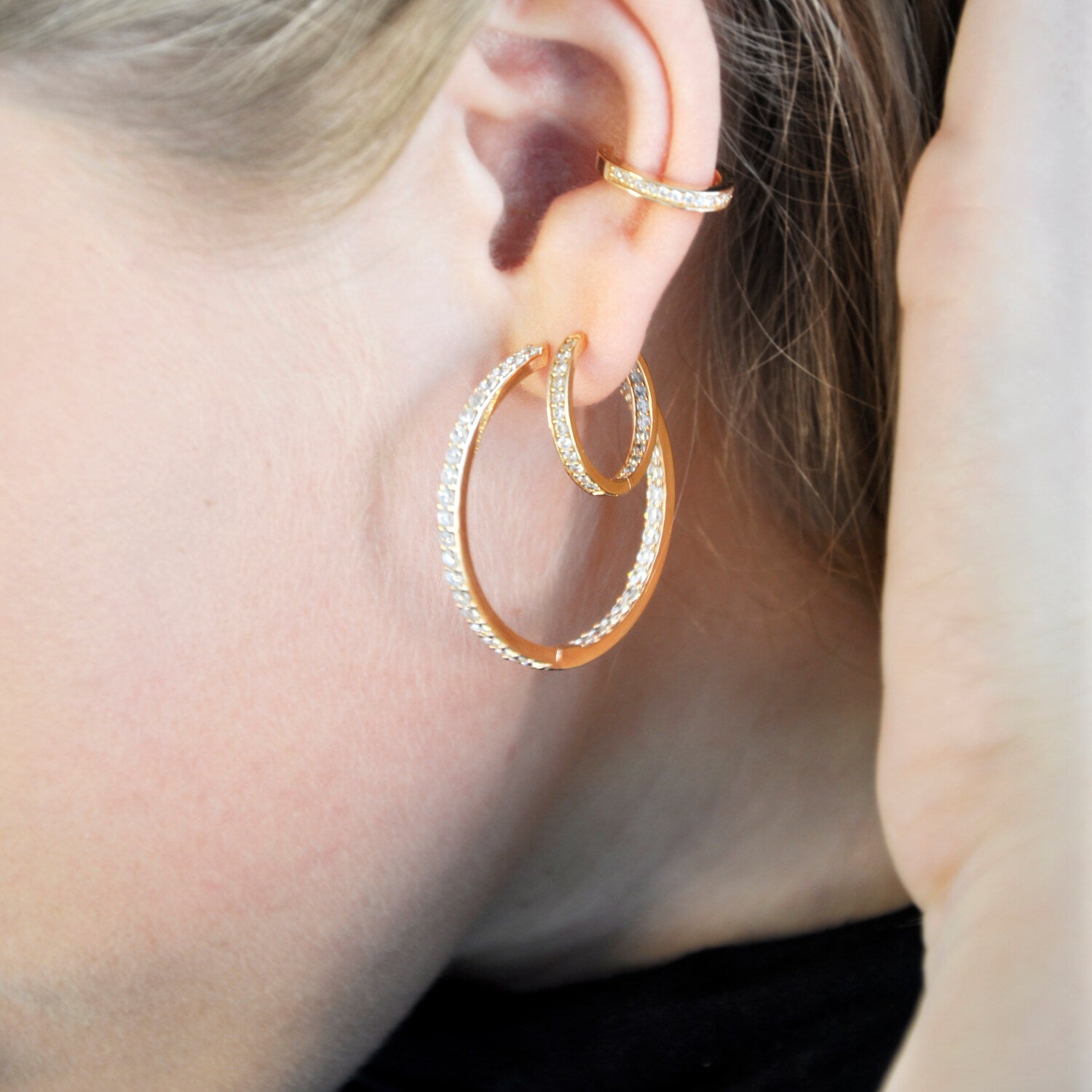 18K gold plated | White