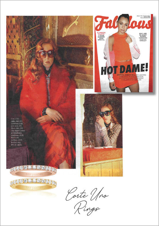  Sif Jakob's Jewelery Corte Uno ring in Fabulous Magazine - gold rose with white zirconia