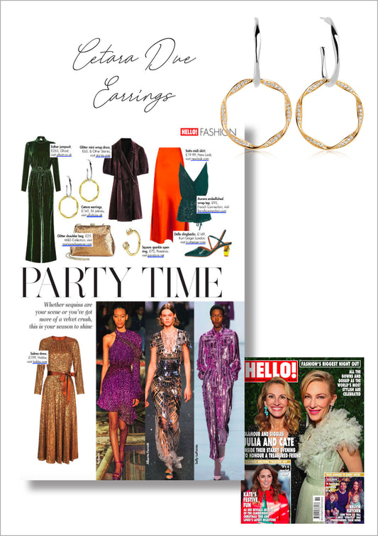 Sif Jakobs Jewelery - Cetara Due Earrings in Hello! Gold and silver with white zirconia