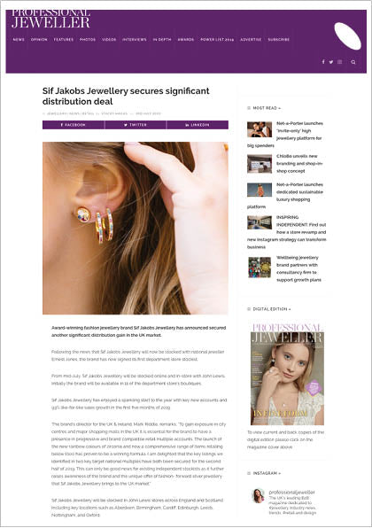  Sif Jakobs Jewellery Earrings in Professional Jeweller - Gold with Multicolored Zirconia - Rainbow