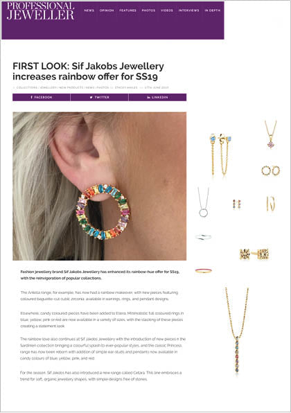  Sif Jakobs Jewellery in Professional Jeweler - Summer Spring 2019 - gold with zirconia