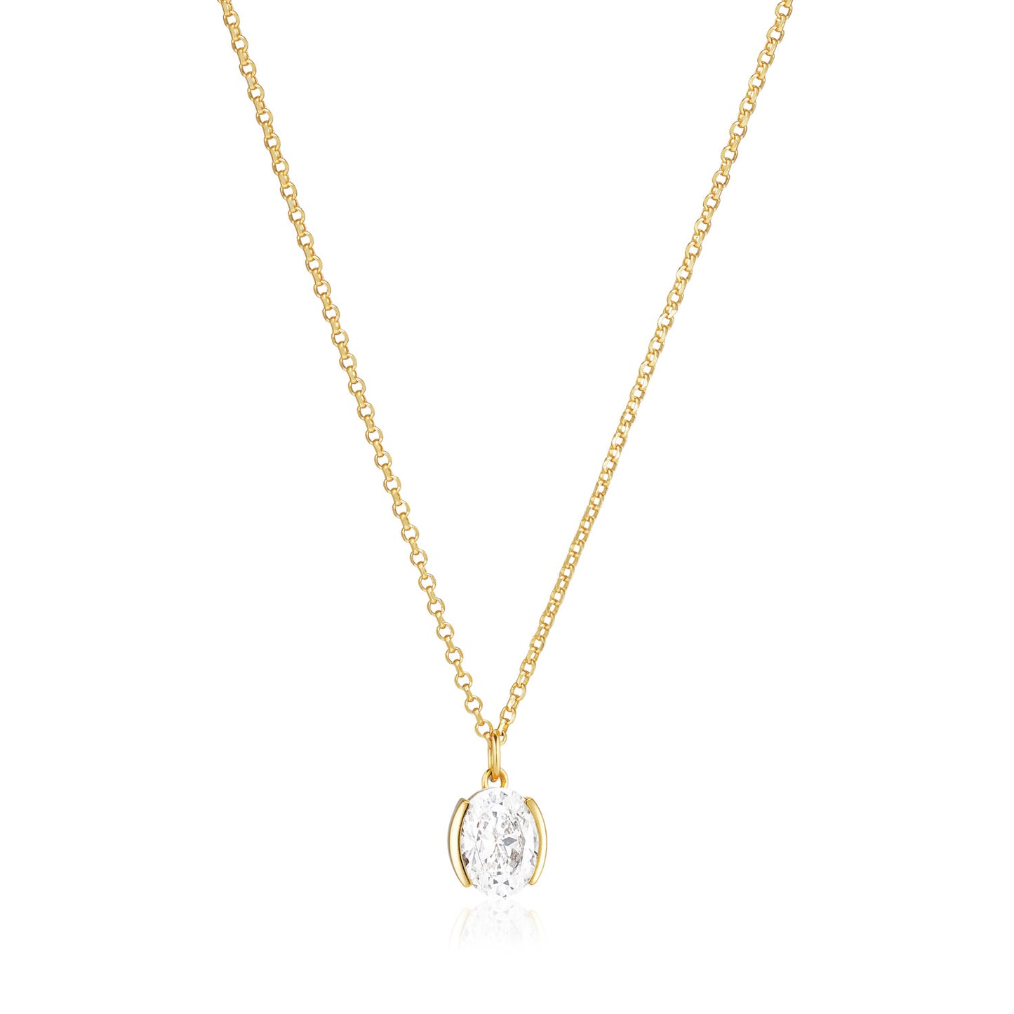 18K gold plated | White