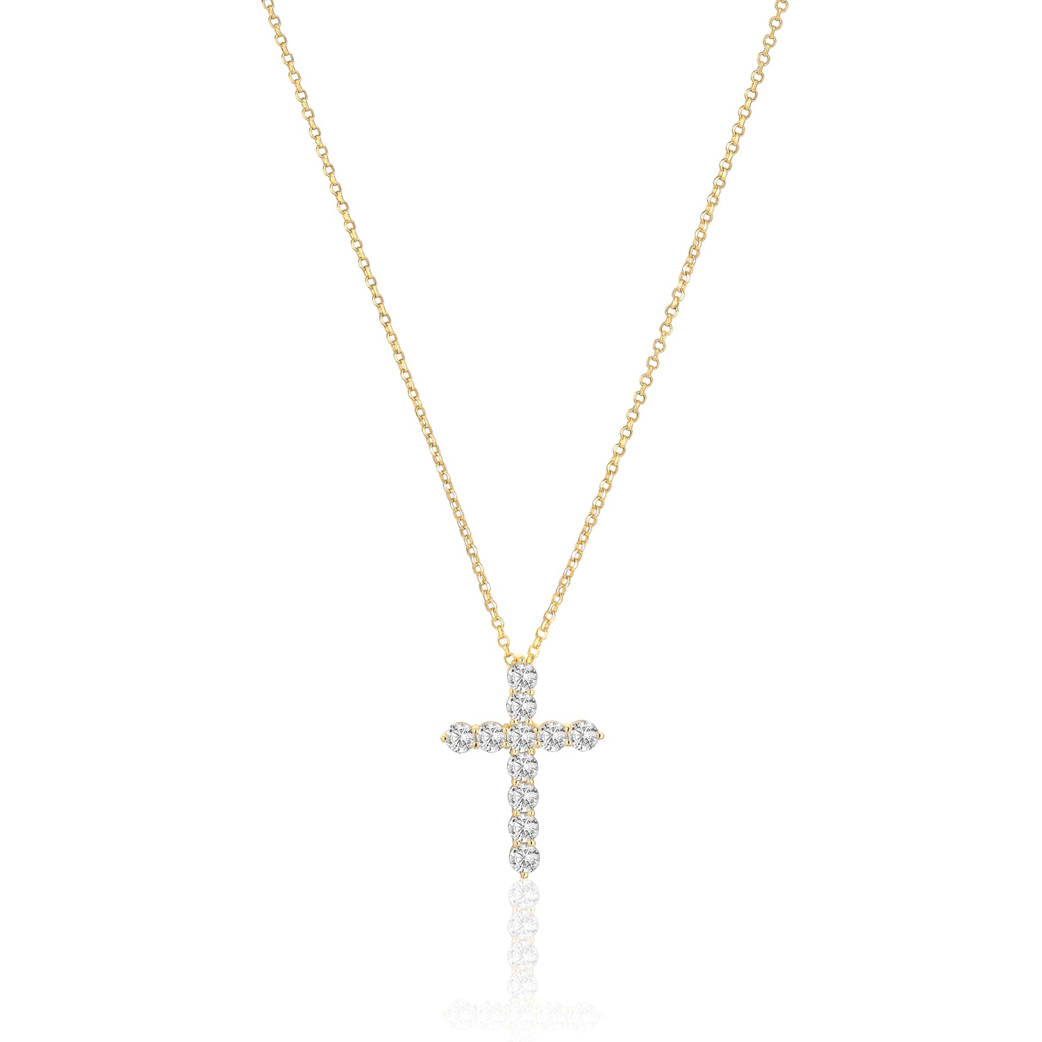 18K gold plated | White