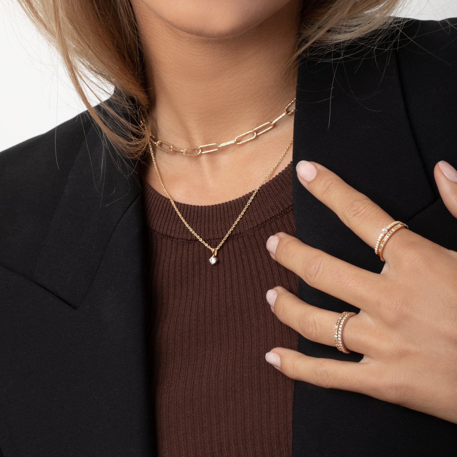 18K gold plated | Black | 60, 18K gold plated | Black | 58, 18K gold plated | Black | 56, 18K gold plated | Black | 54, 18K gold plated | Black | 52, 18K gold plated | Black | 50