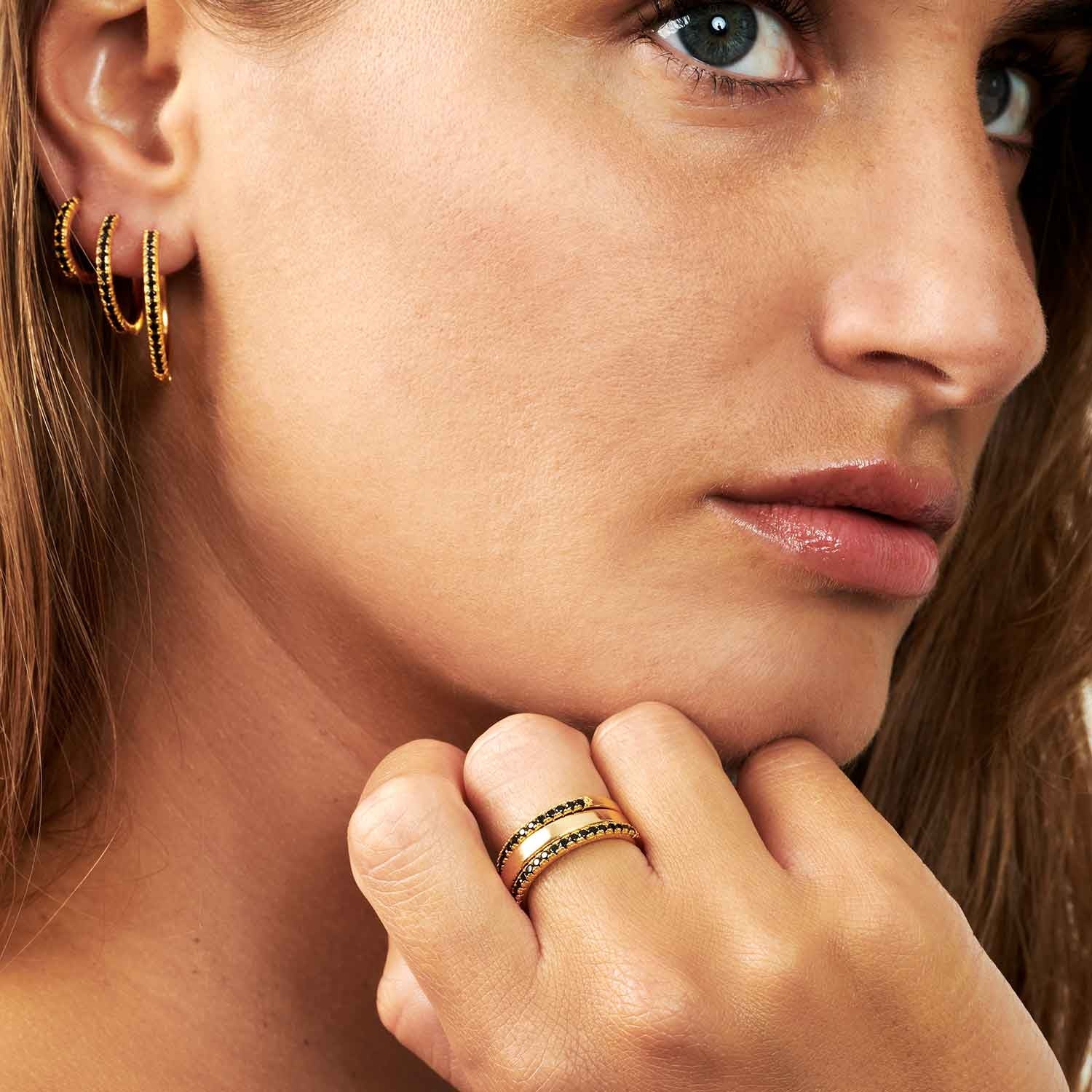 925 Sterling silver | Black | Medio
