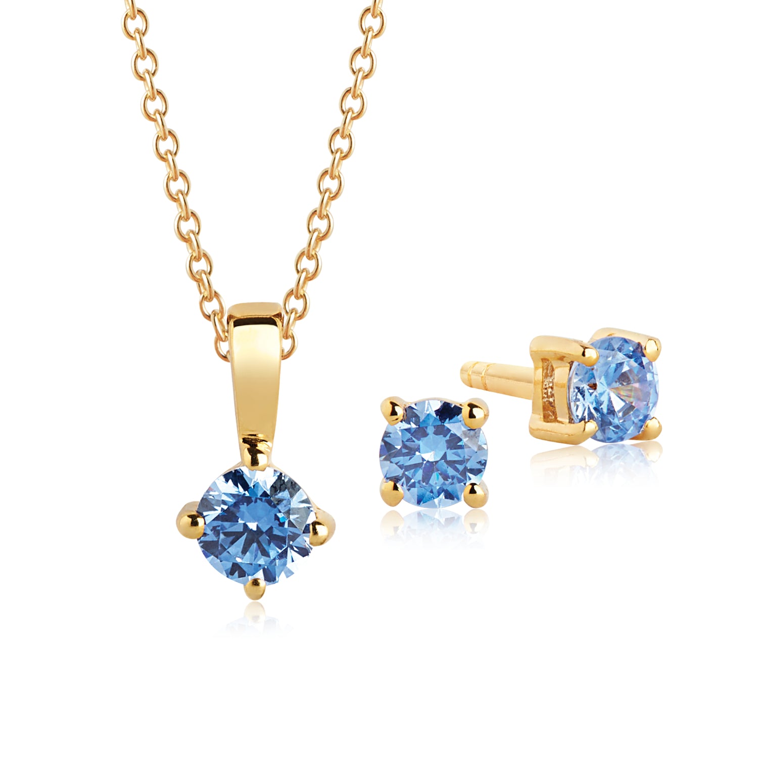 18K gold plated | Blue