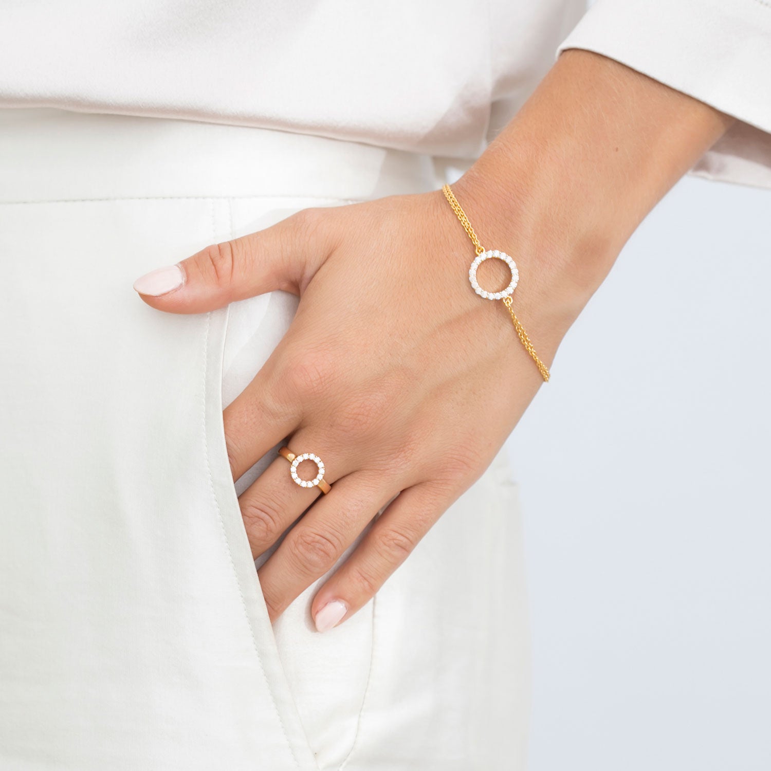 18K gold plated | White | Grande