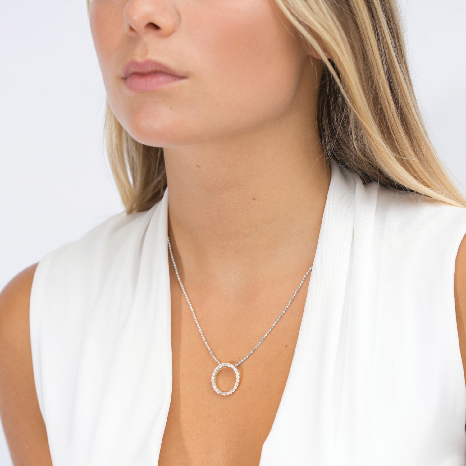 925 Sterling silver | White | 45-60 cm, 925 Sterling silver | White | 38-45 cm