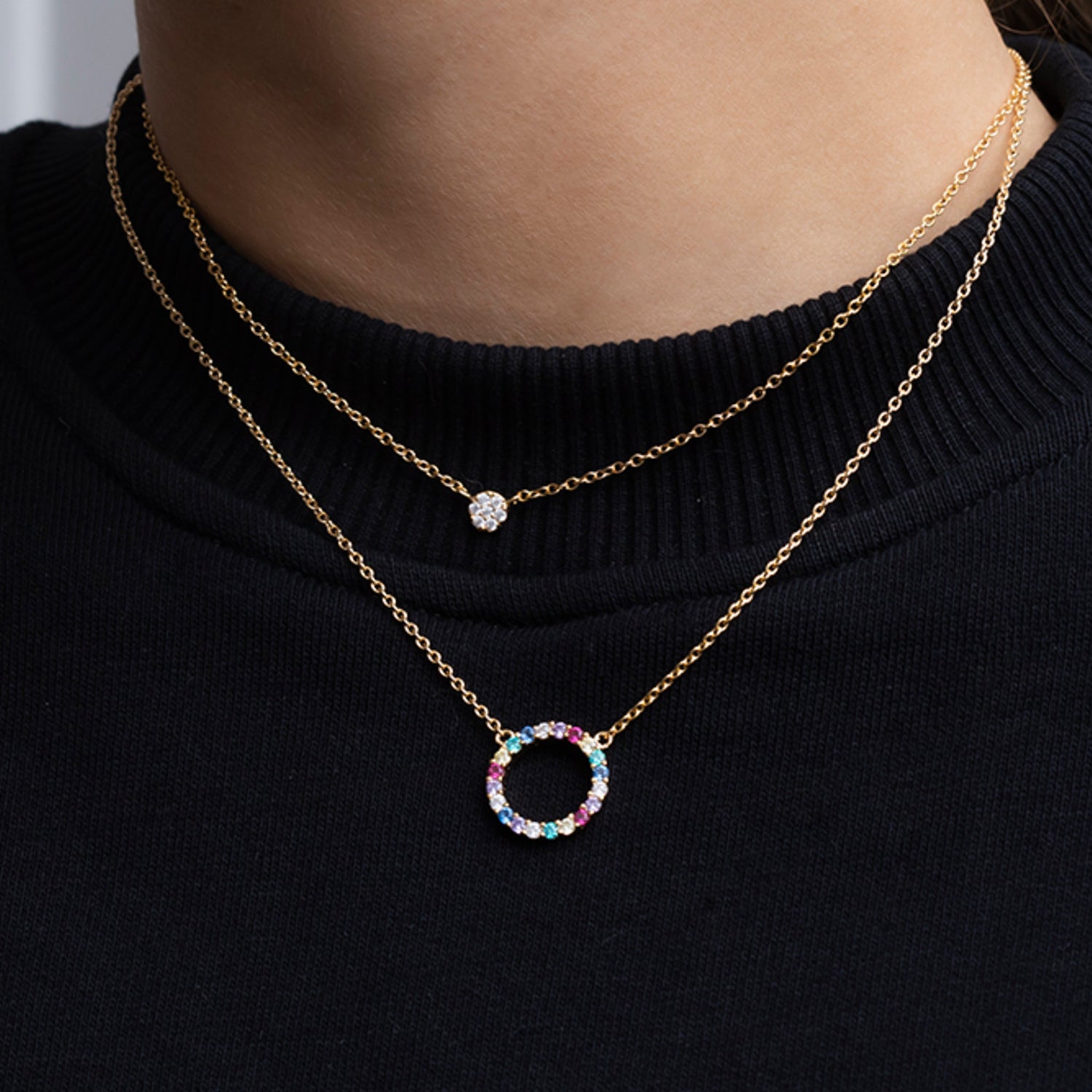18K gold plated | Rainbow | 45-60 cm, 18K gold plated | Rainbow | 38-45 cm