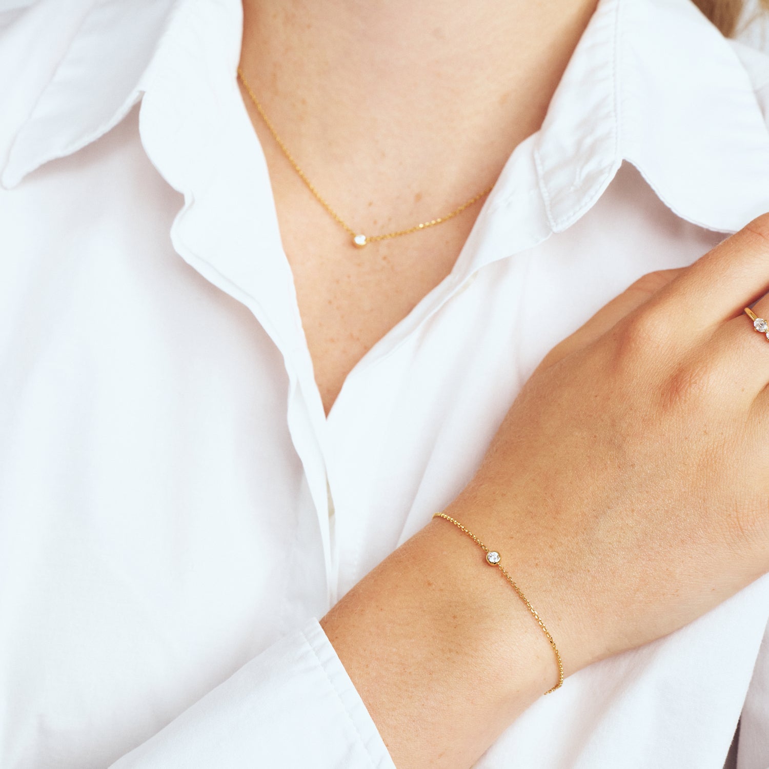 18K gold plated | Blue