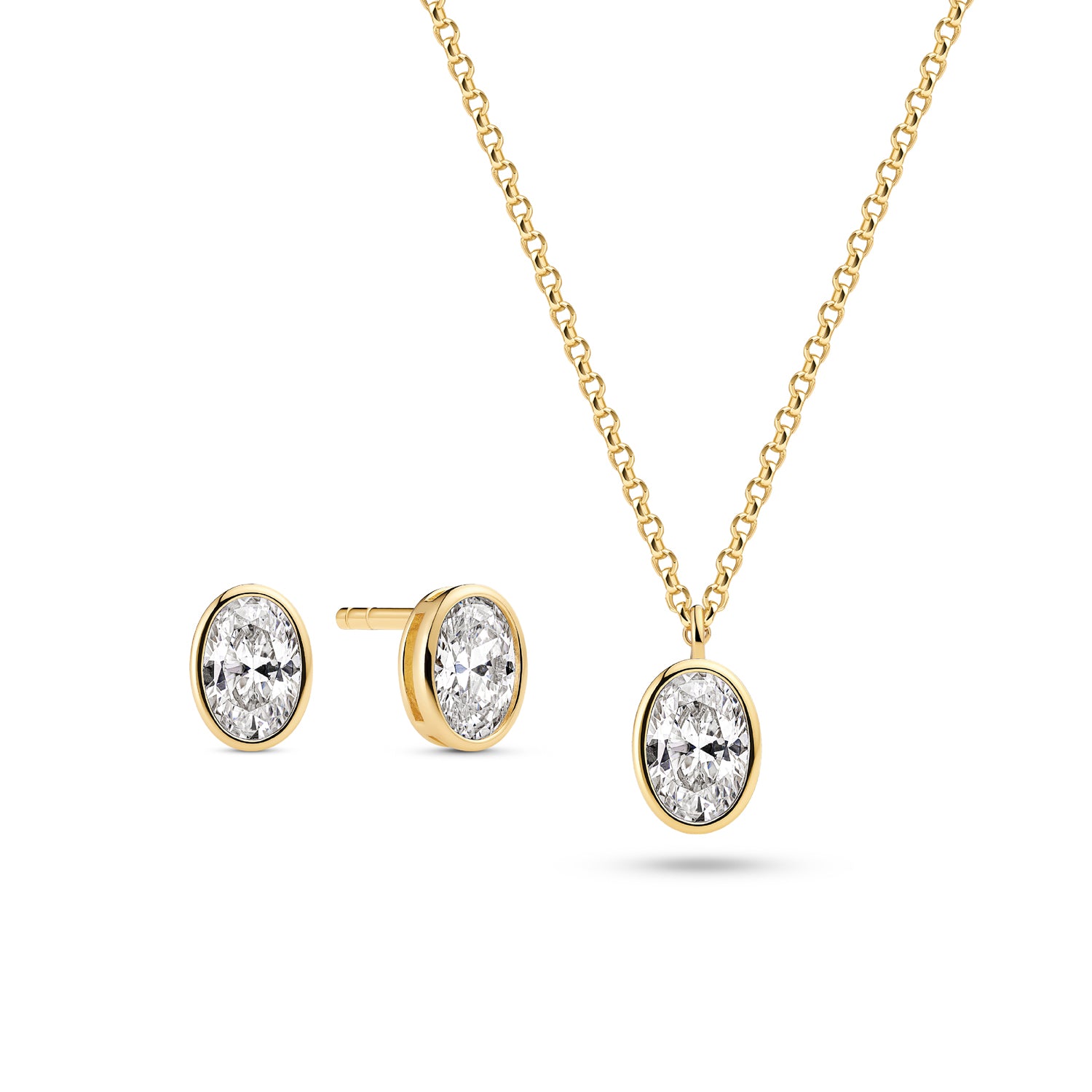 18K gold plated | White