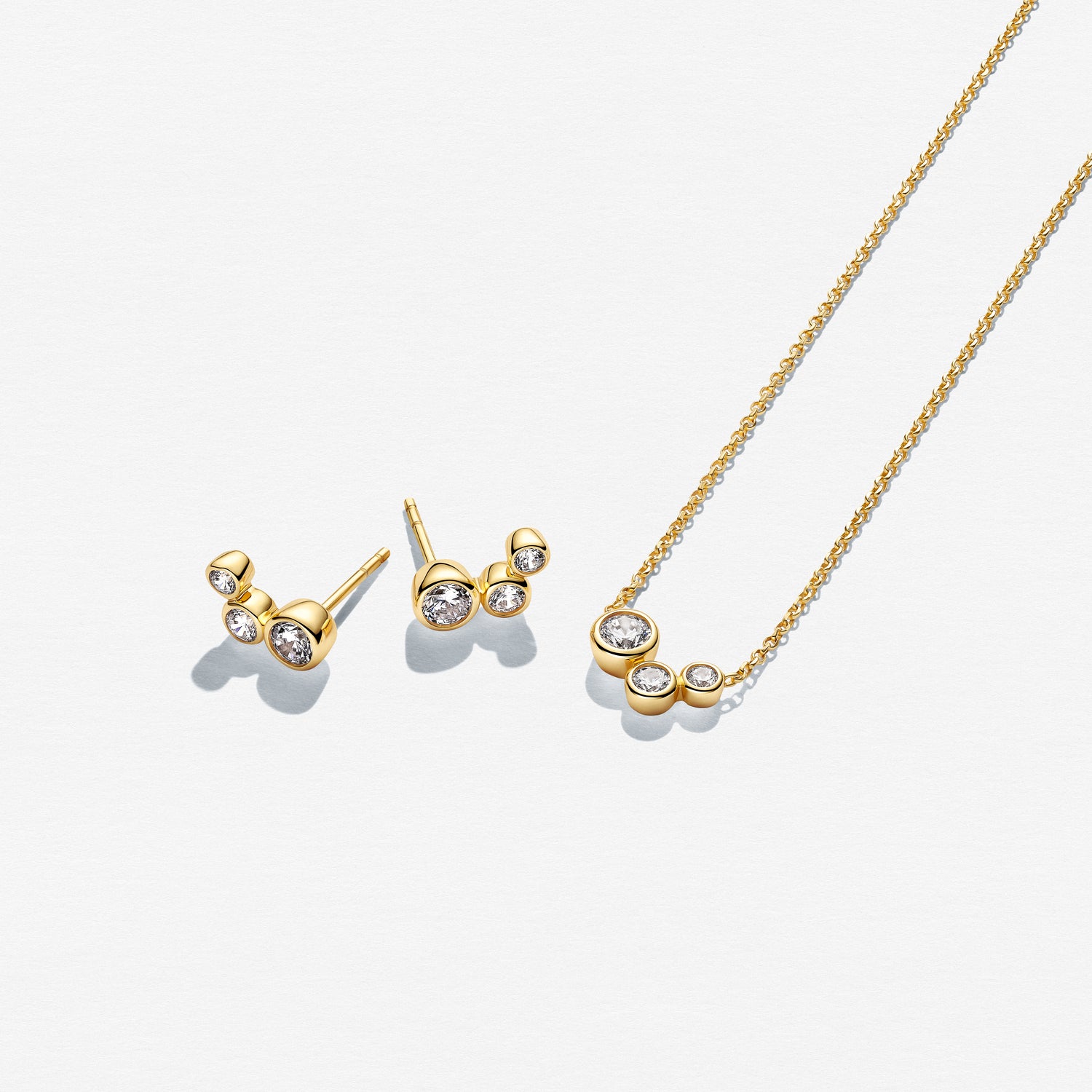 18K gold plated | White