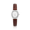 Stainless steel Silver | Brown leather strap