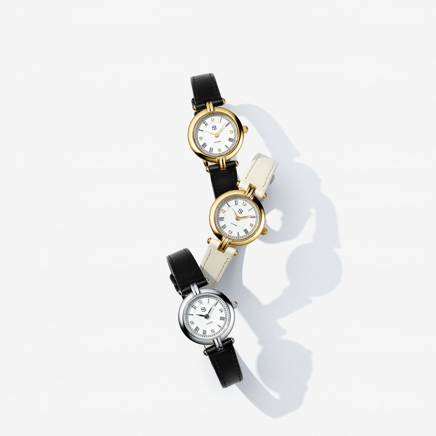 Stainless steel Silver | Beige leather strap