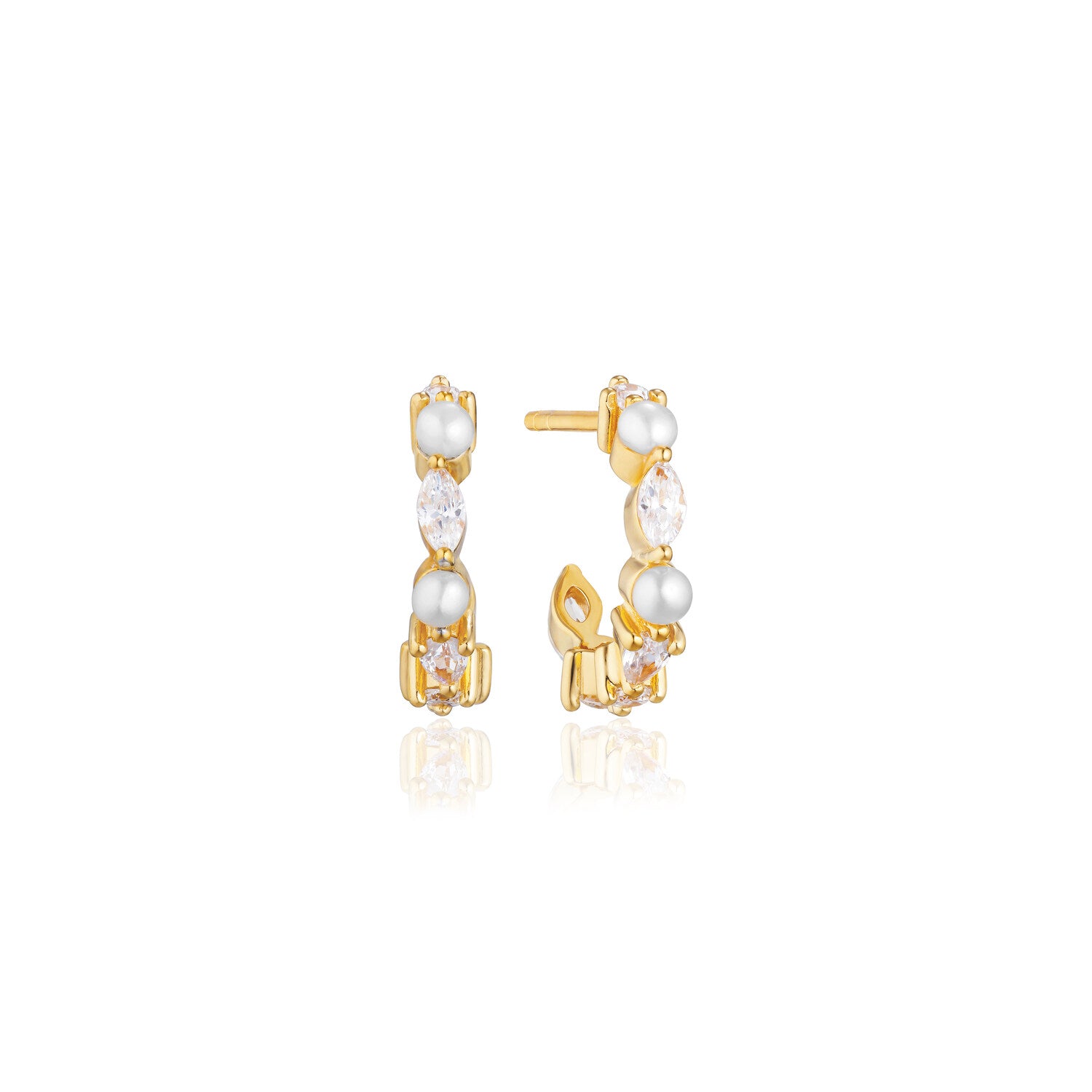 18K gold plated | White and Freshwater pearl 