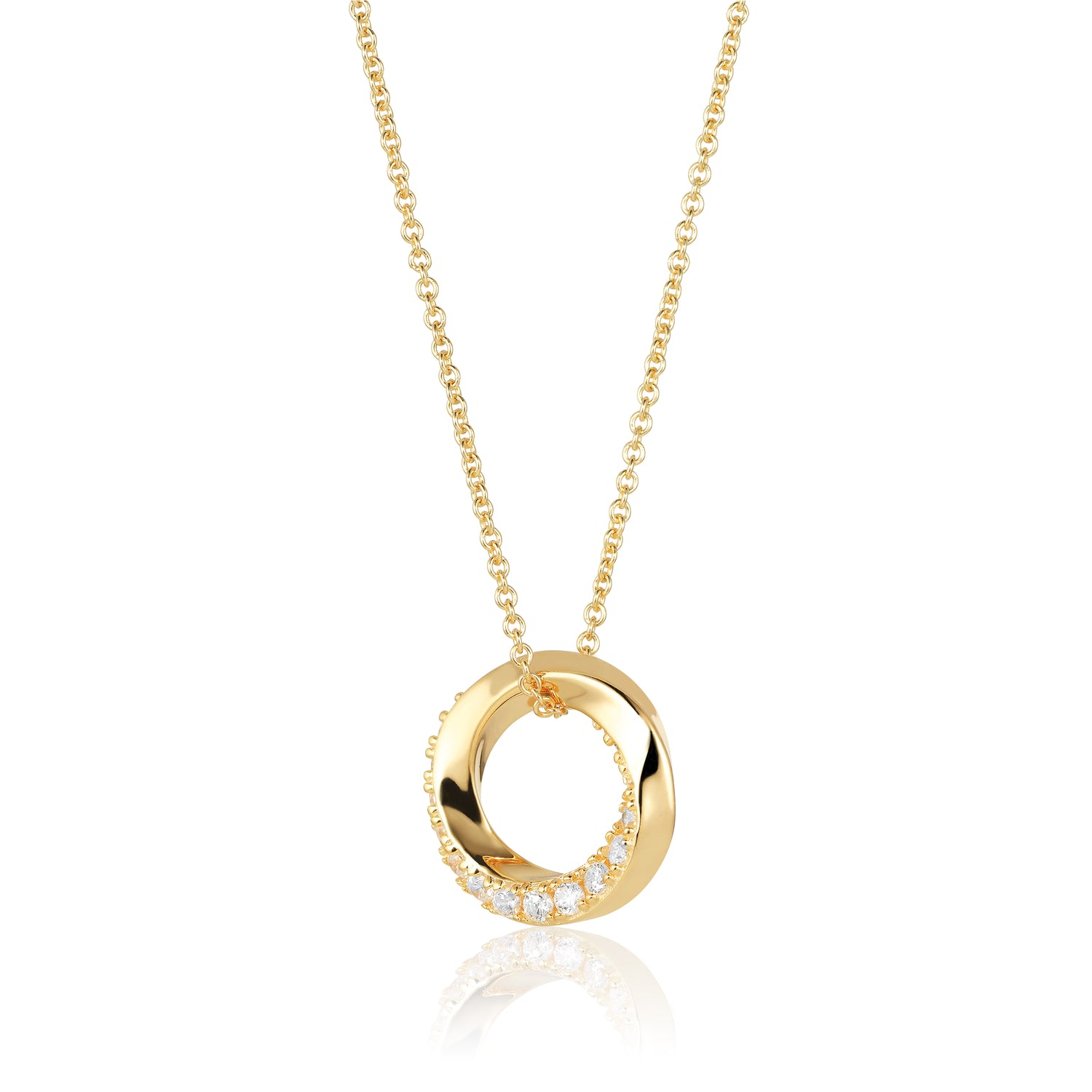 18K gold plated | White