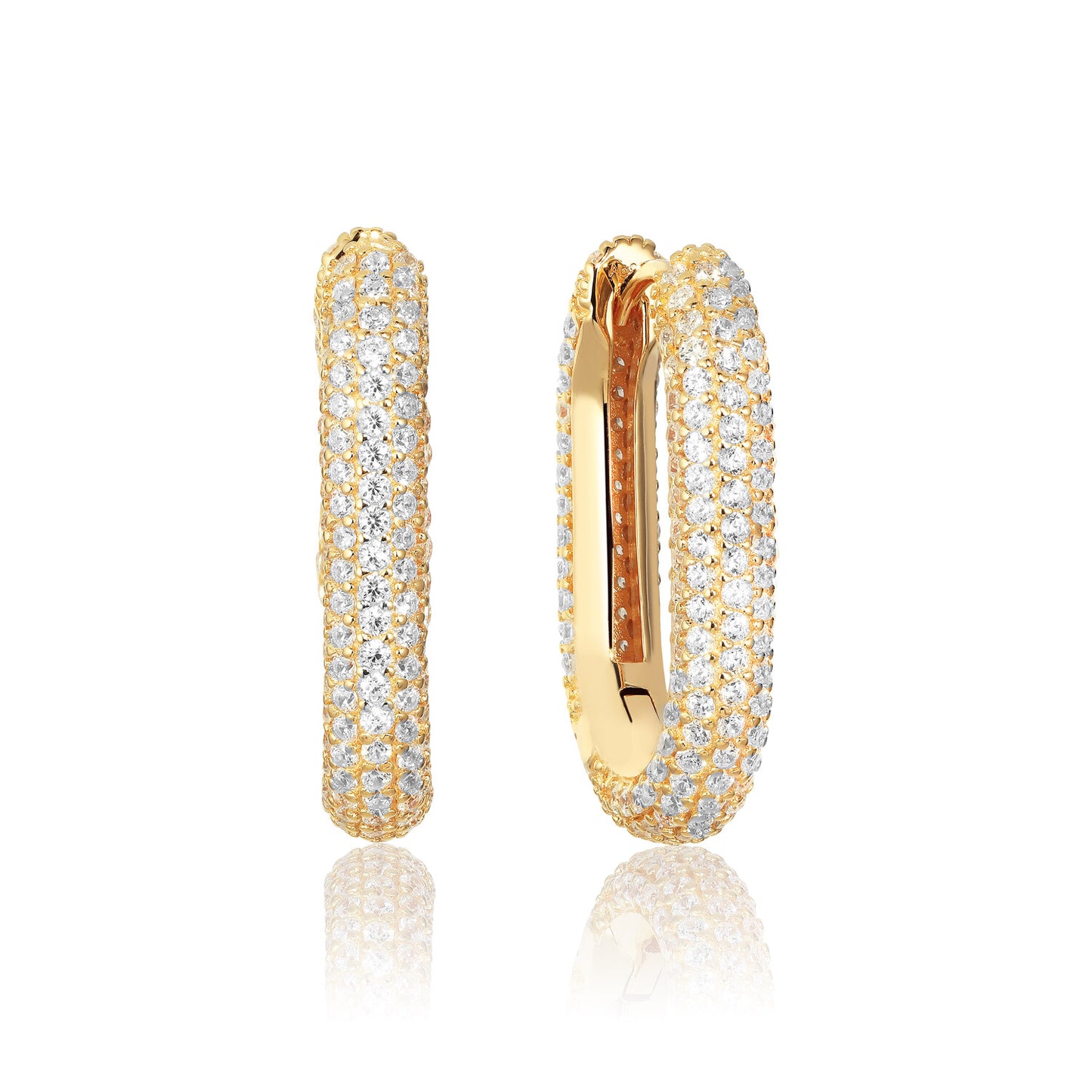 18K gold plated | White