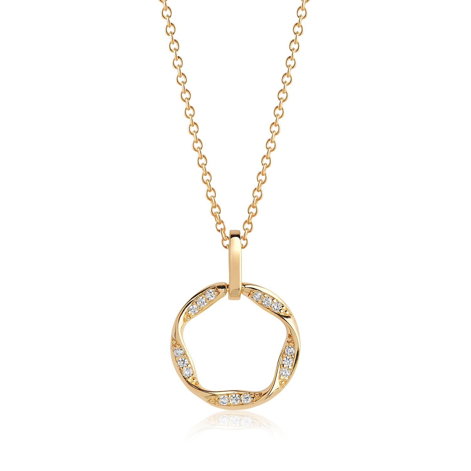 18K gold plated | White