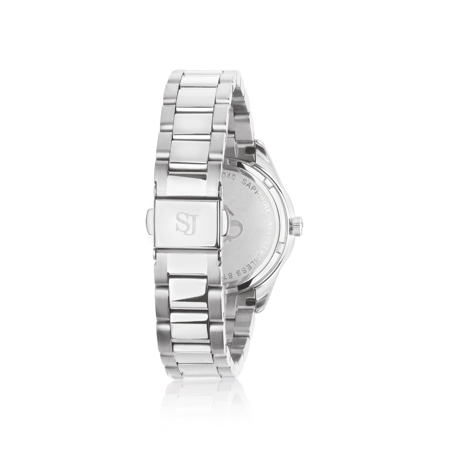 Stainless steel Silver | Silver dial and white zirconia