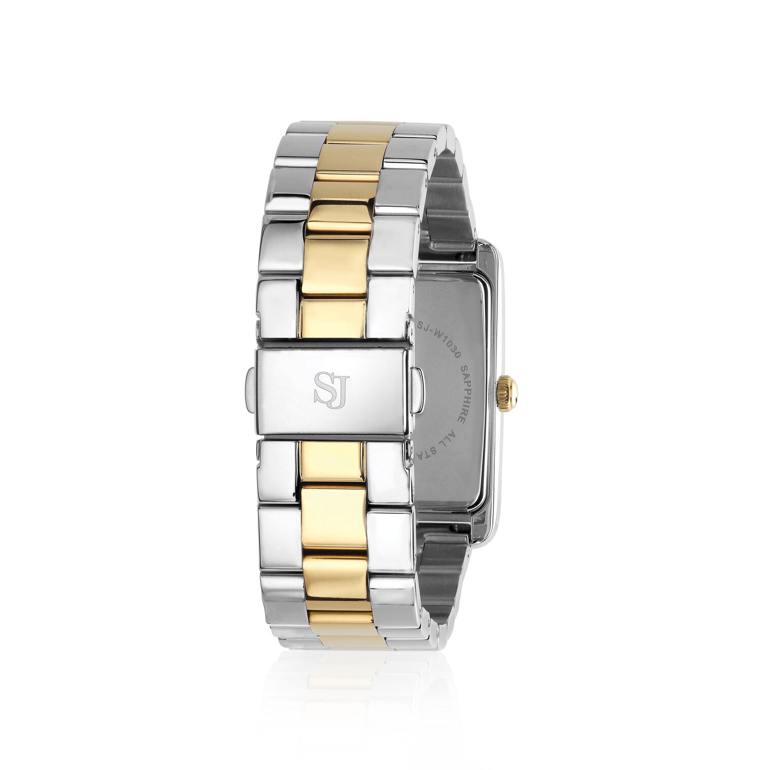Stainless steel silver & gold | Silver dial and white zirconia