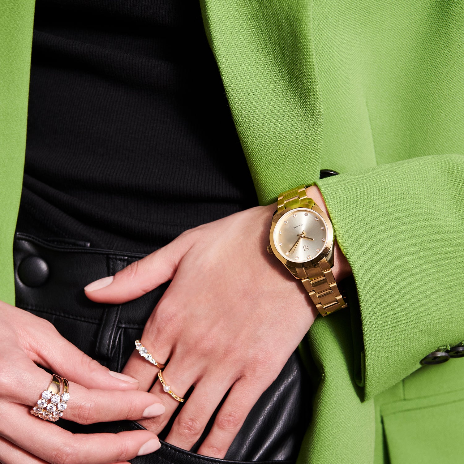 Stainless steel gold | Gold dial