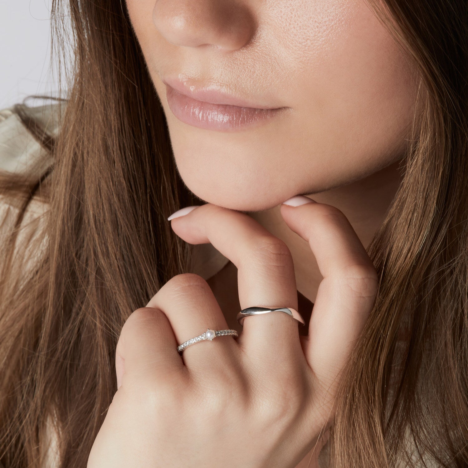 925 Sterling silver | White and Freshwater pearl | 60, 925 Sterling silver | White and Freshwater pearl | 52