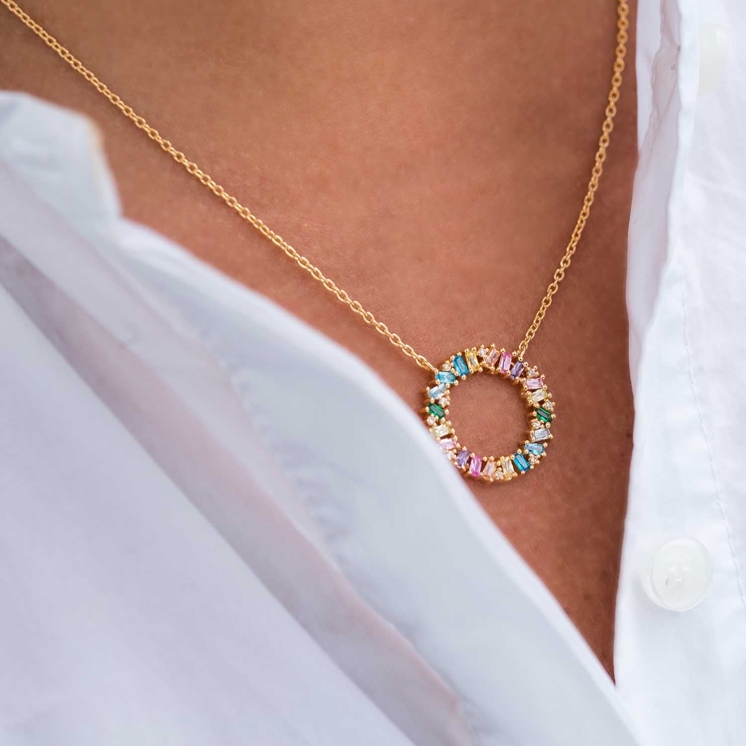 18K gold plated | Rainbow