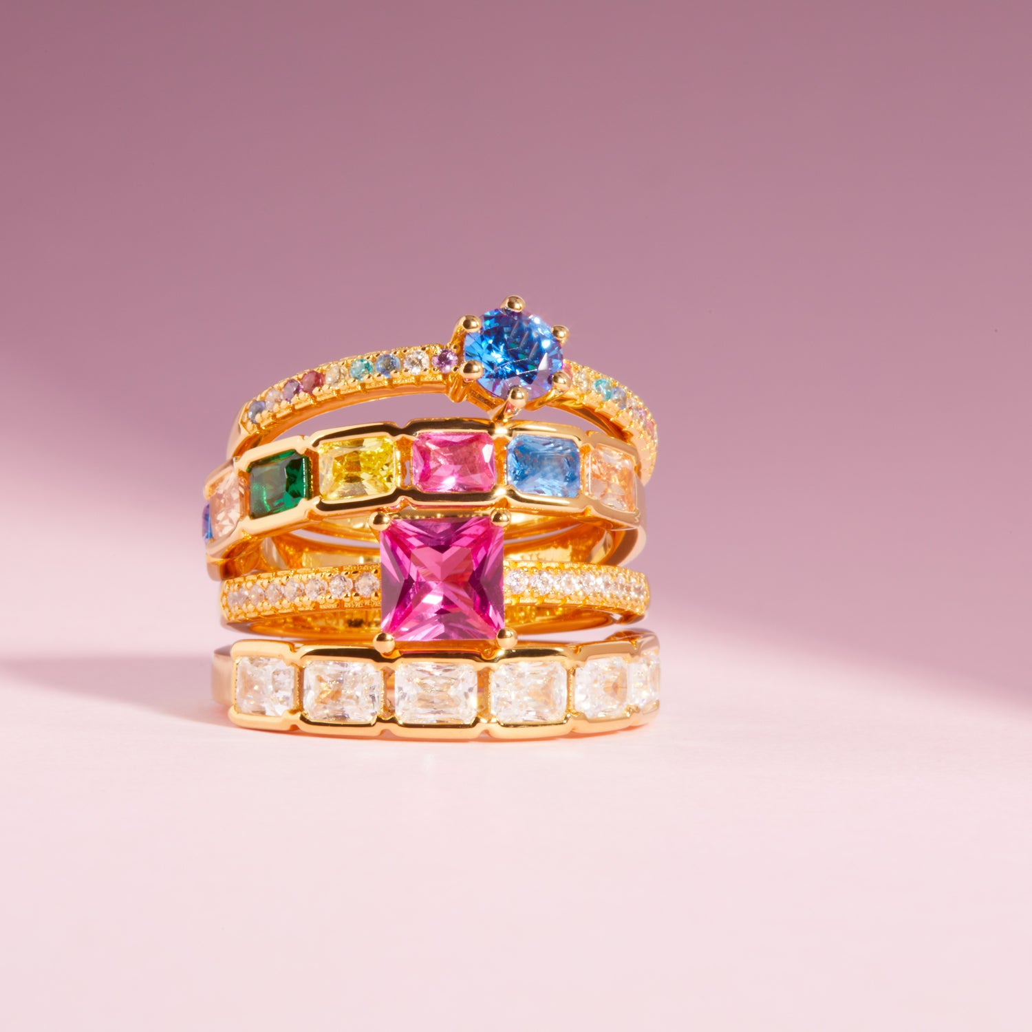 18K gold plated | Rainbow | 58, 18K gold plated | Rainbow | 56, 18K gold plated | Rainbow | 54, 18K gold plated | Rainbow | 52, 18K gold plated | Rainbow | 50