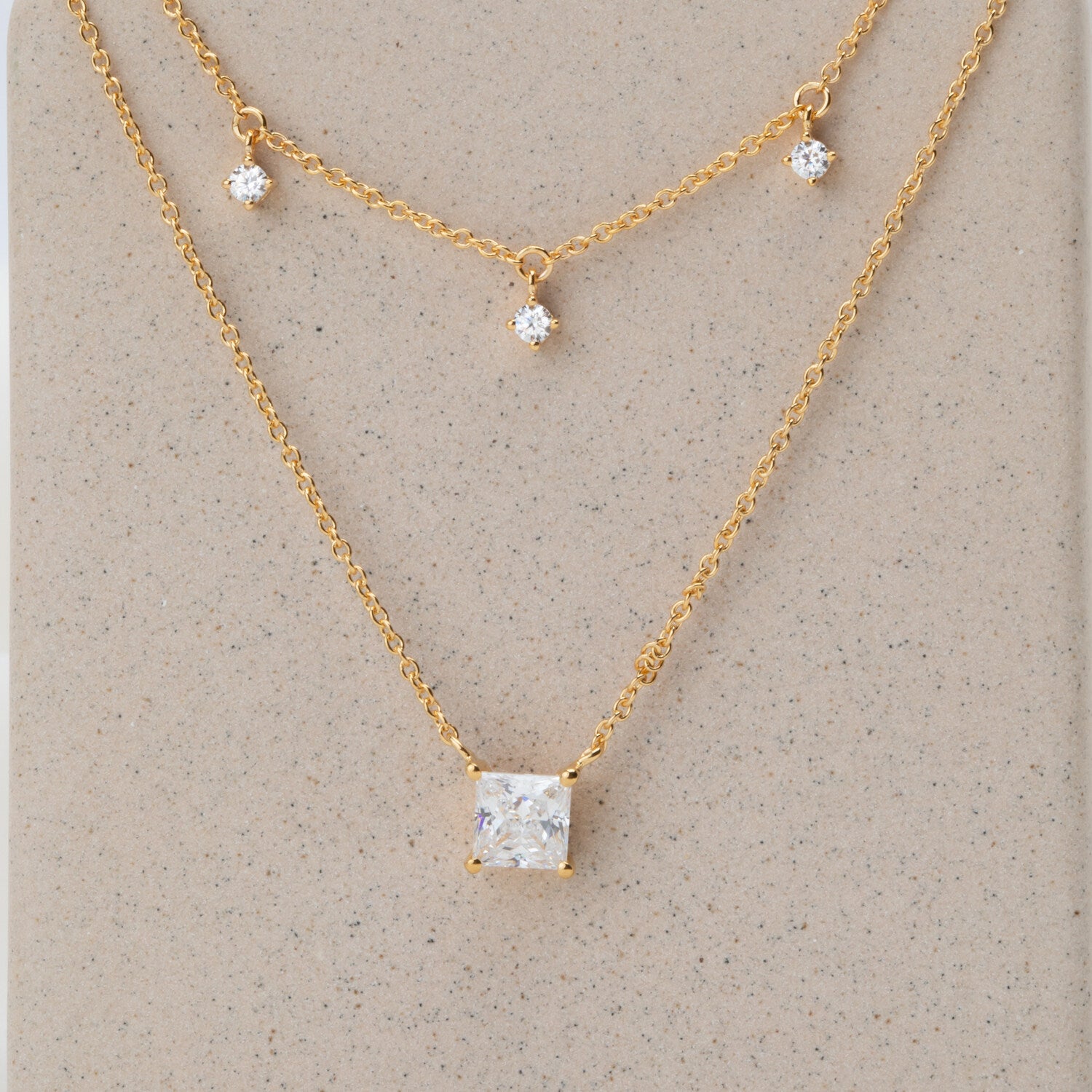18K gold plated | White
