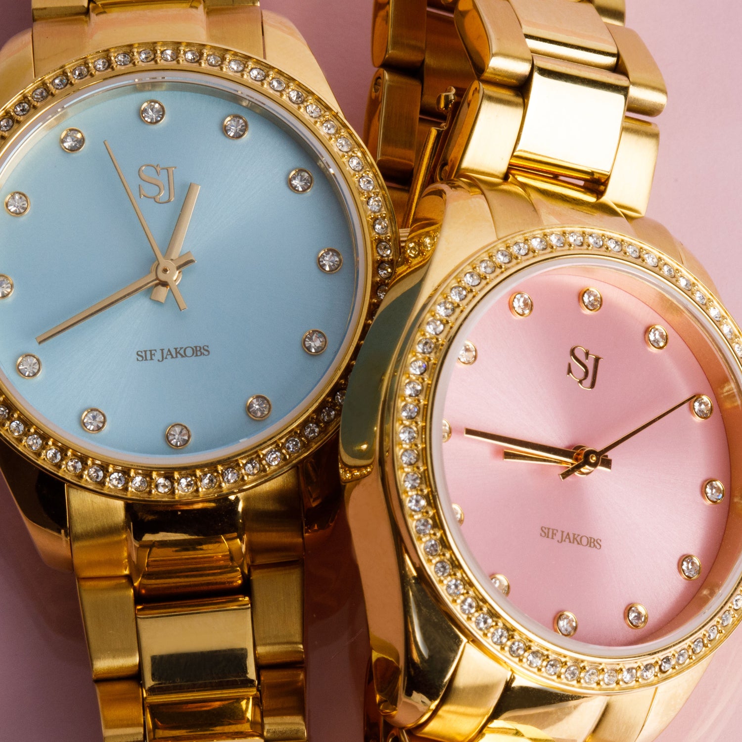 Stainless steel gold | Blue dial